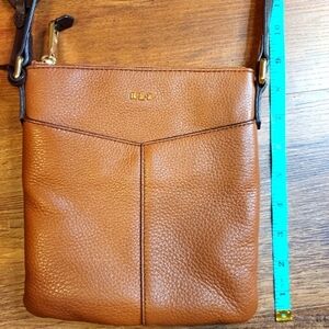 Lauren Rauren crossbody bag brown leather looks great